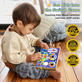 JoyCat Busy Board spin dial enhances fine motor play