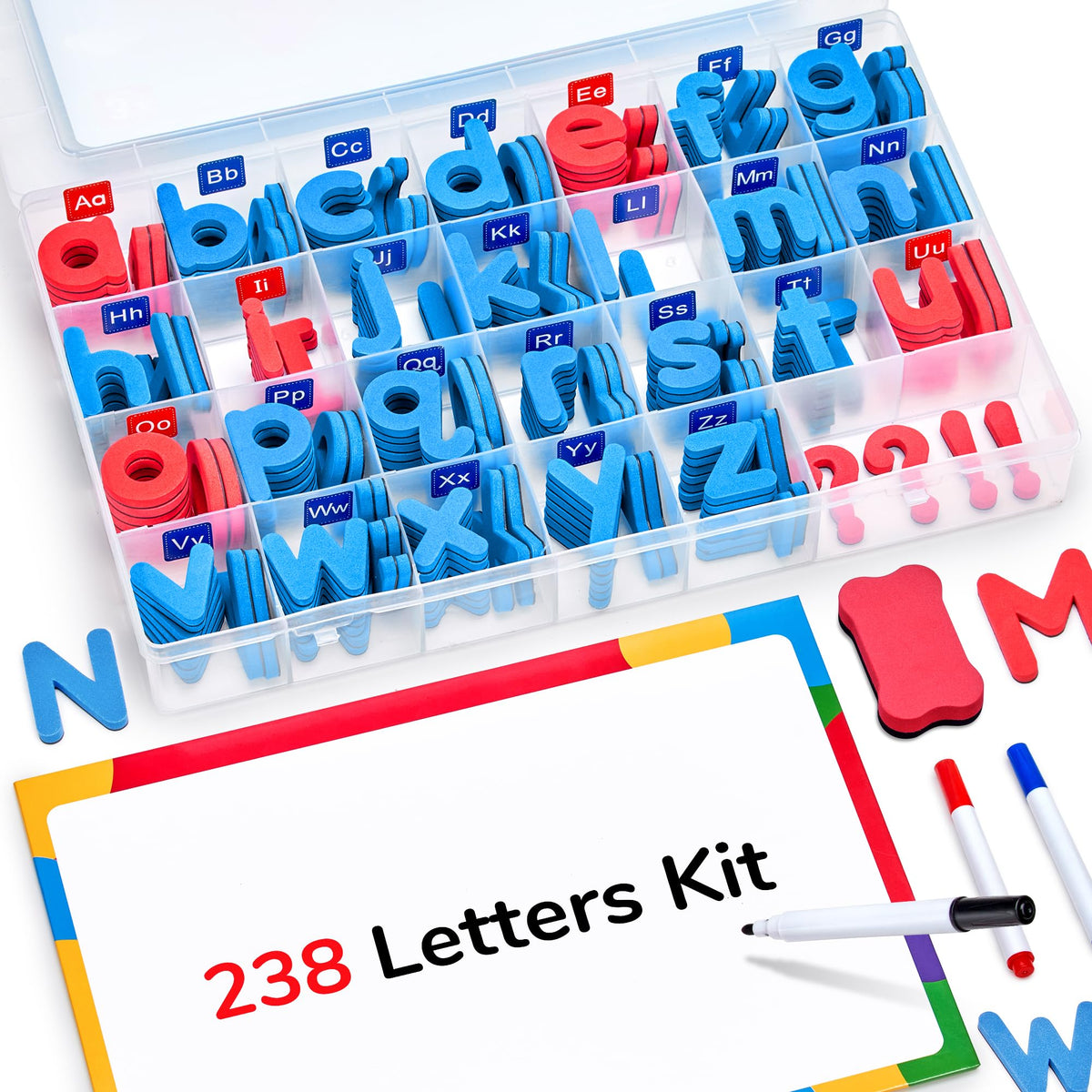 JoyCat Classroom Letters Kit in a sturdy box for easy classroom setup.