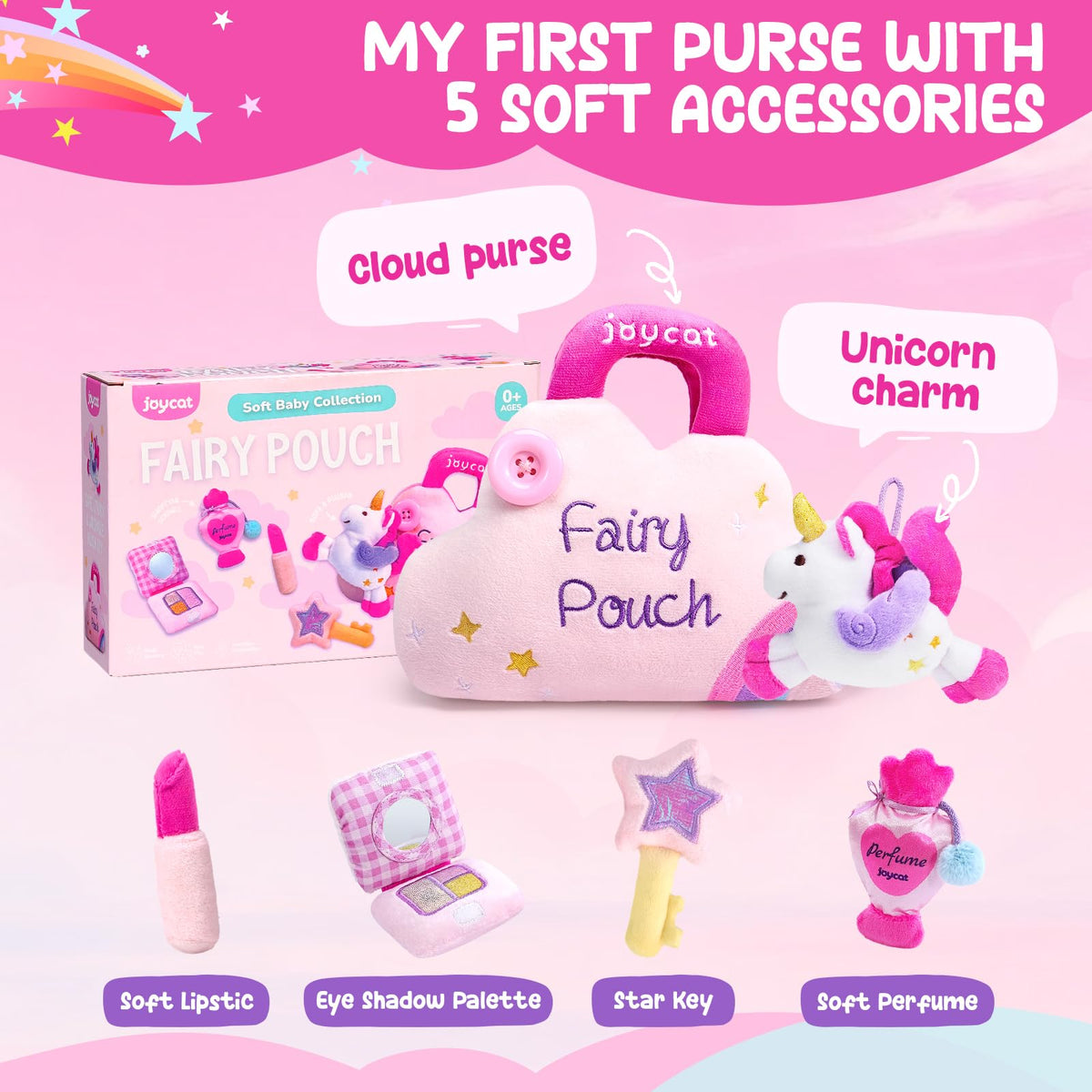 JoyCat cloud purse star key accessory for pretend adventures and role play.