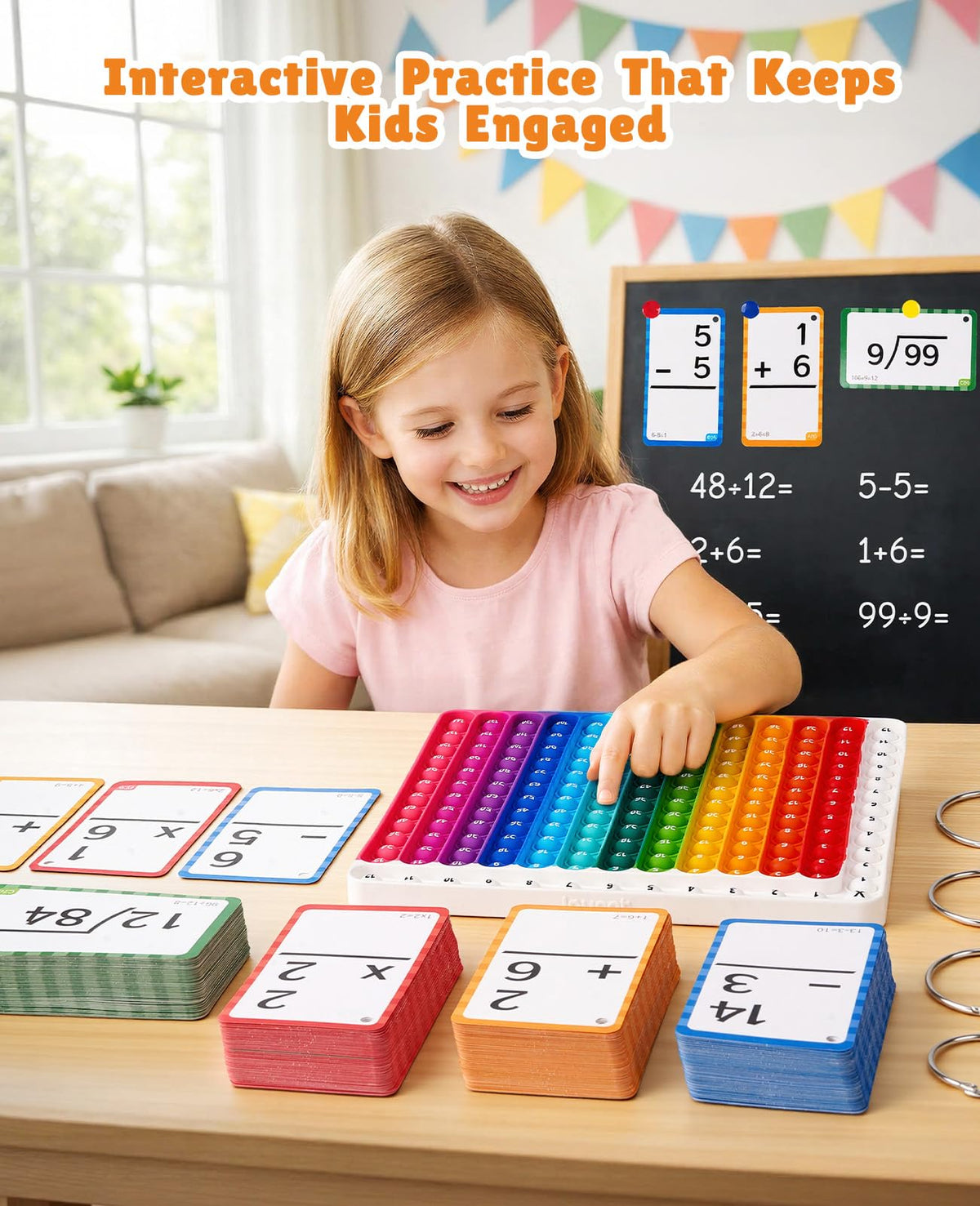 JoyCat double-sided cards enable easy self-assessment and error review