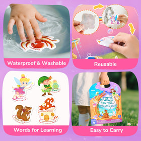 JoyCat fairies sticker sheet—washable and mess-free play.