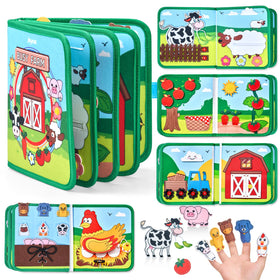 JoyCat Farm Busy Book cover promotes calm screen-free toddler play
