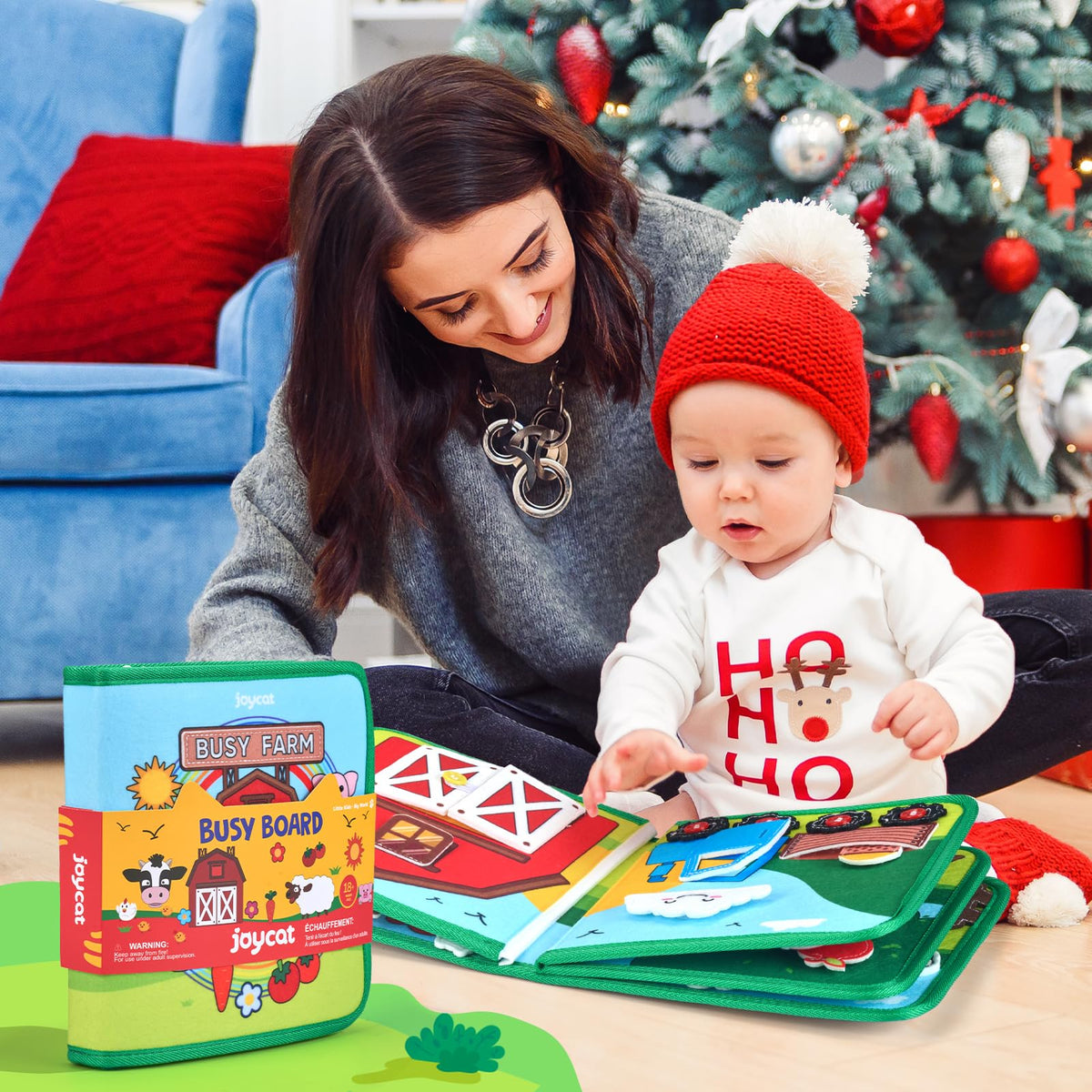 JoyCat Farm Busy Book gift-ready packaging for toddlers ages 1–3