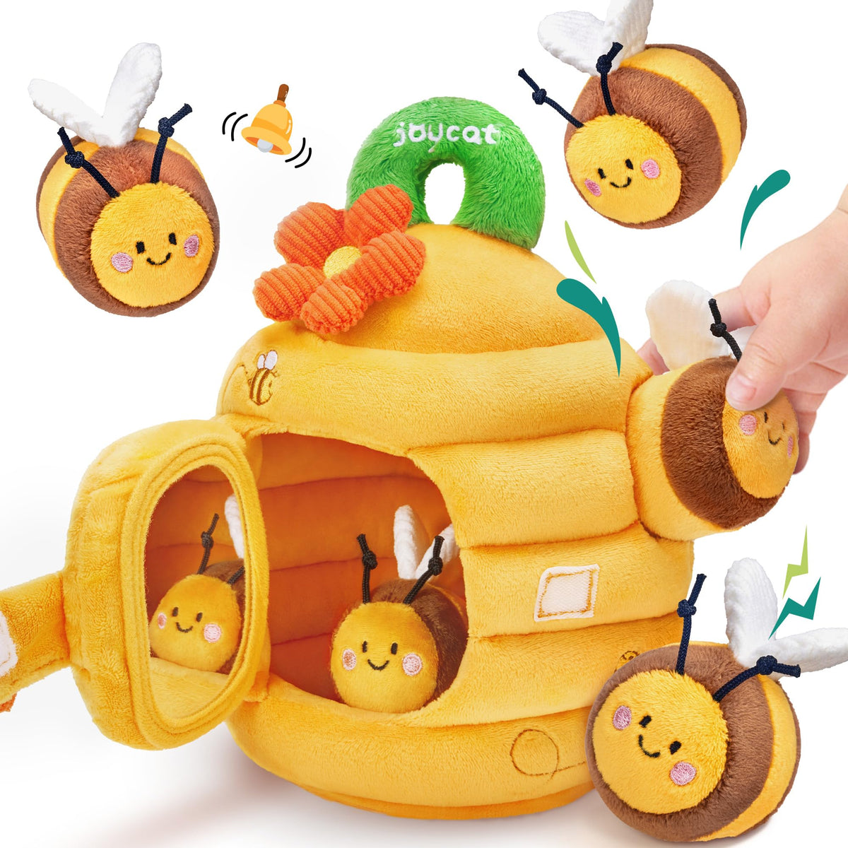 JoyCat Flower Beehive with bees for tactile exploration