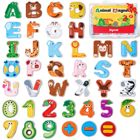 JoyCat fridge magnets with animal design promote imaginative play and letter recognition.