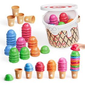 JoyCat ice cream scoops: colorful set for color recognition and fine motor play.