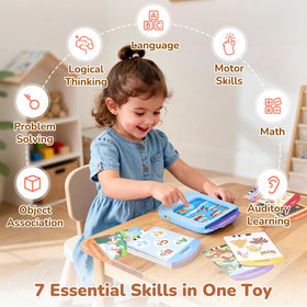 JoyCat language switch button—easy English–Spanish bilingual exposure.