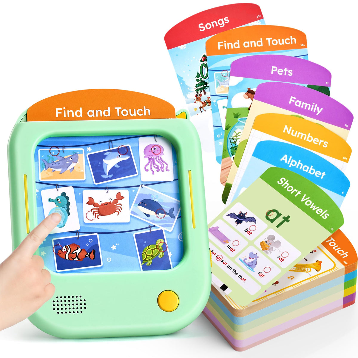 JoyCat learning tablet front view for screen-free learning and curiosity.