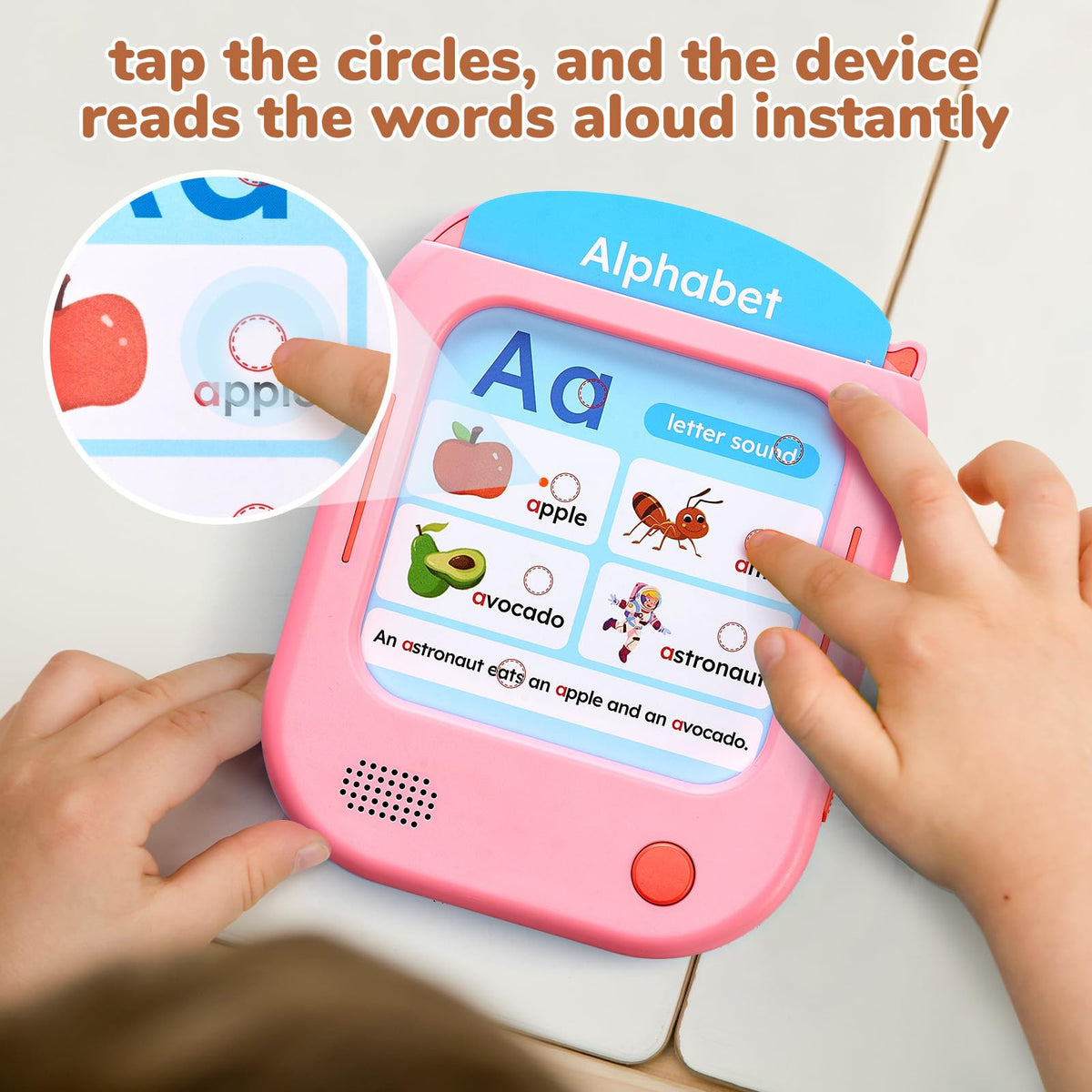 JoyCat letters and vowels flash cards for phonics practice.