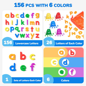 JoyCat lowercase letters magnets for early reading with large grip design.