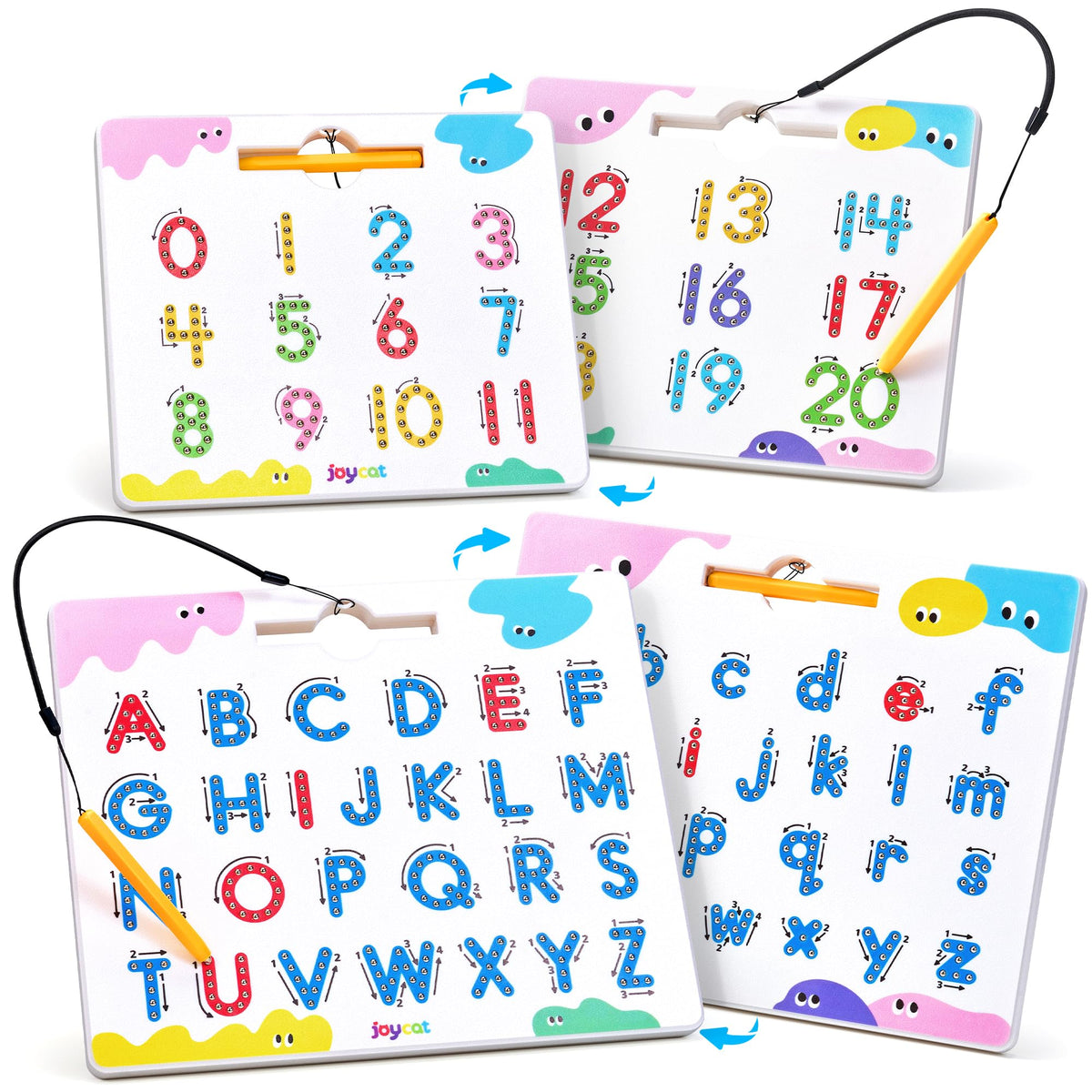 JoyCat magnetic letter tracing board front view supports interactive practice