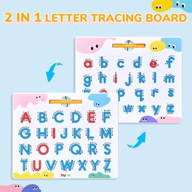 JoyCat Magnetic Letter Tracing Board lowercase side reinforces letter recognition.
