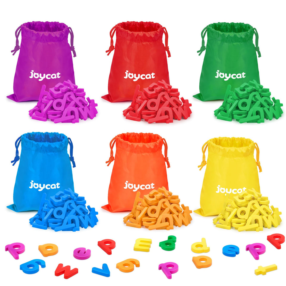 JoyCat magnetic letters set of 312 for toddlers, colorful and engaging for spelling practice.