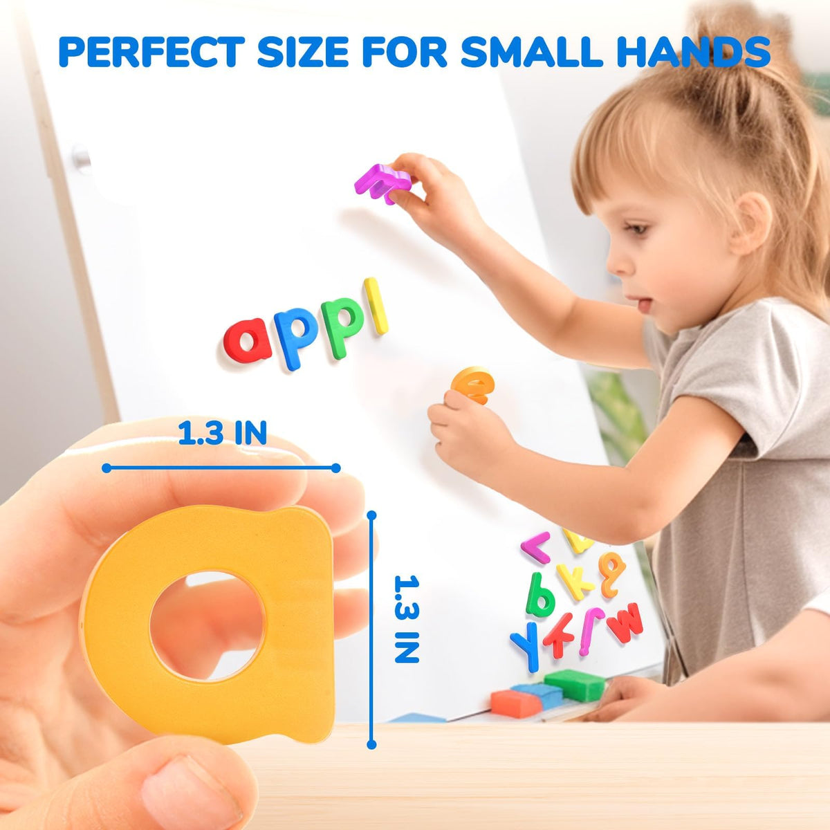 JoyCat magnets feature enlarged size for small hands and reduced drop-offs.