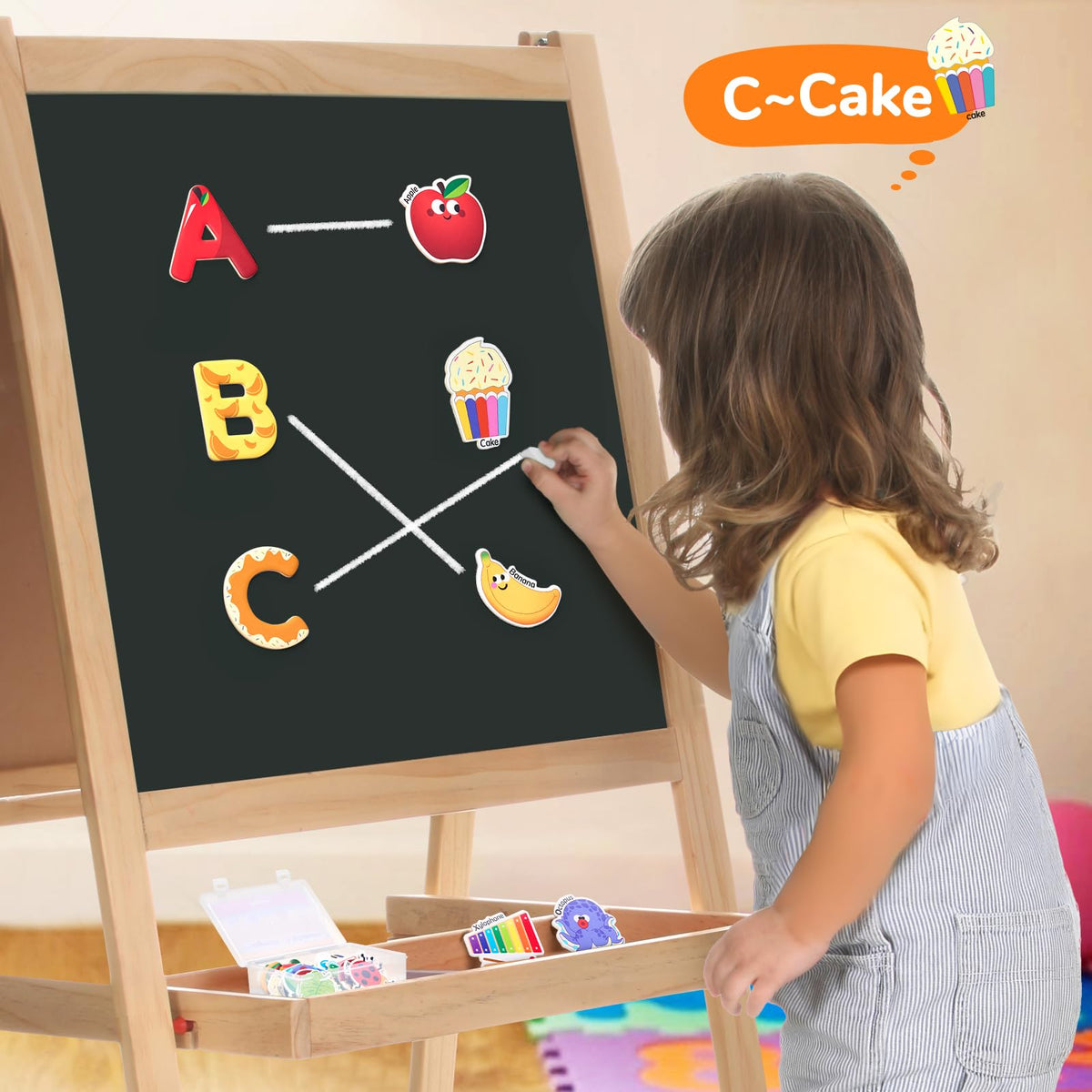 JoyCat magnets feature rounded edges for gentle toddler handling