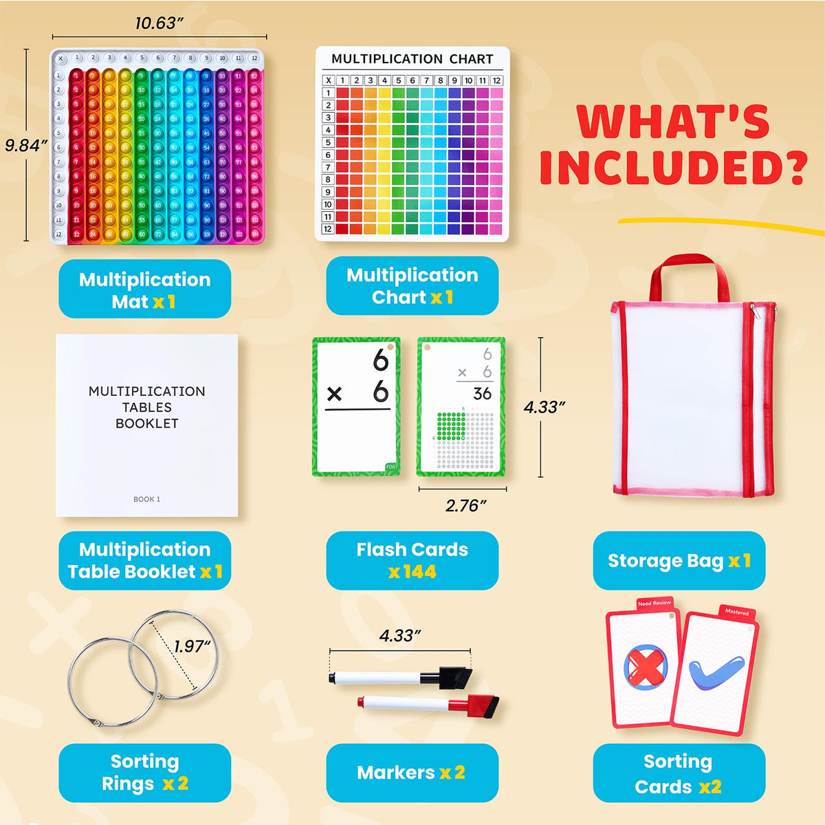JoyCat math mat with calculation and answer areas for guided practice.