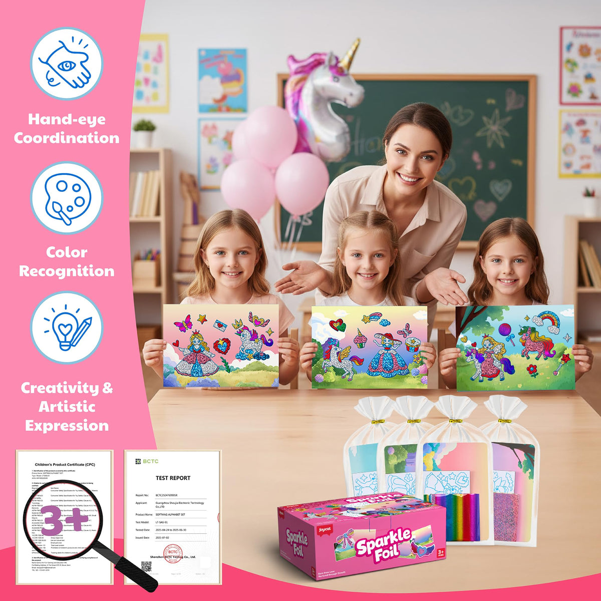 JoyCat mess-free art setup keeps cleanup quick and easy.