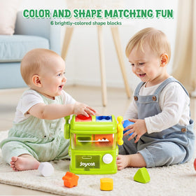 JoyCat Monster Eating The Shapes colorful blocks boost color and shape recognition.