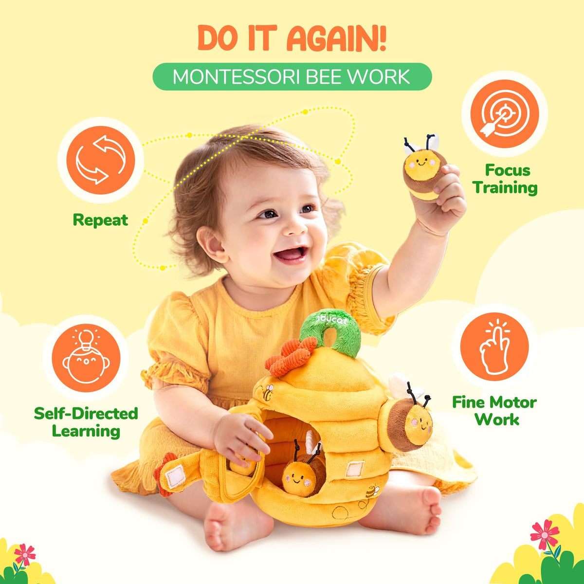 JoyCat Montessori Beehive encourages screen-free learning