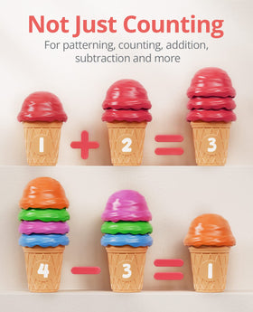 JoyCat numbered cones: counting from 1 to 10 while stacking.