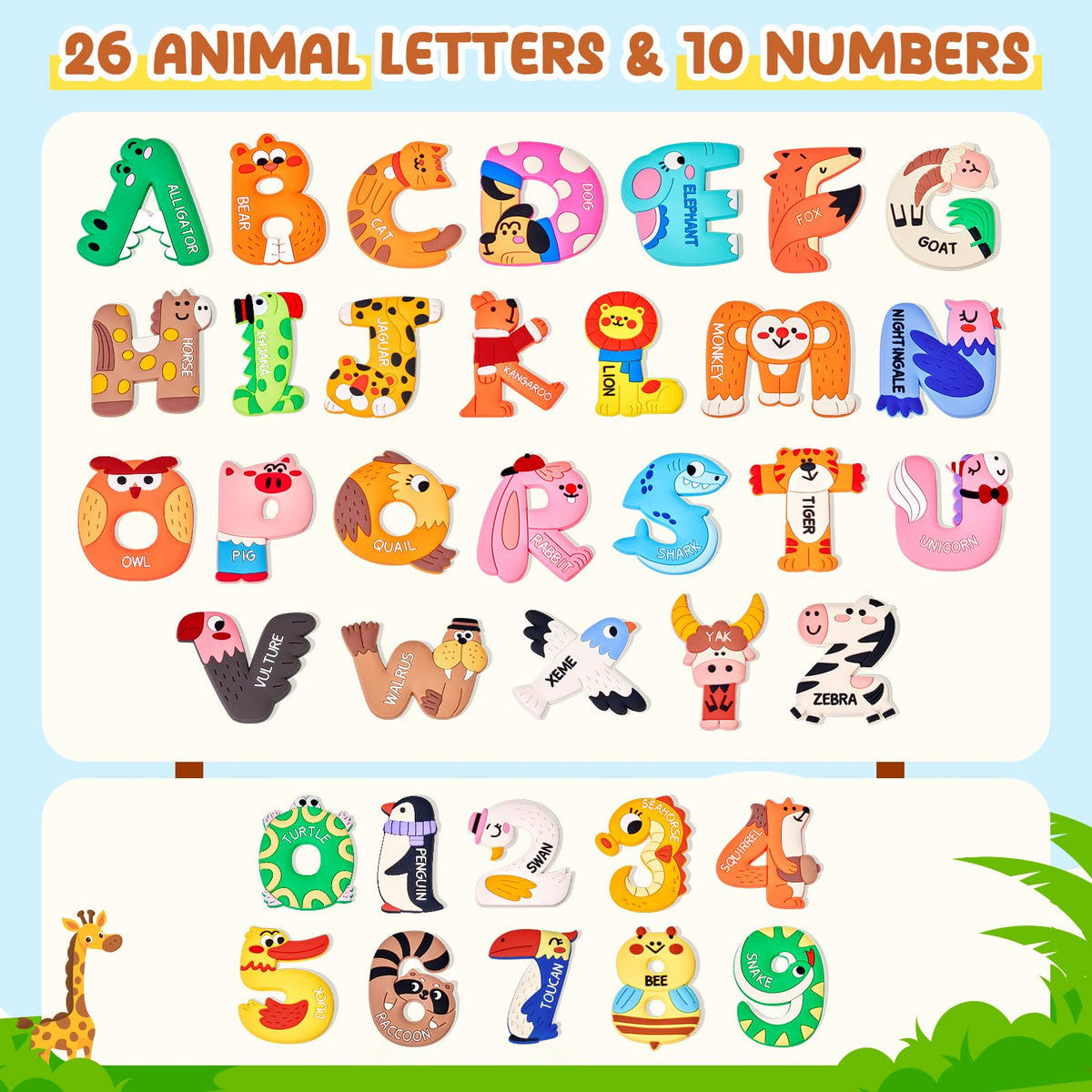 JoyCat numbers zero-to-nine magnets support basic counting on magnetic surfaces.