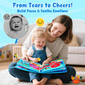 JoyCat Ocean Busy Book bead-threading page supports hand-eye coordination and concentration.