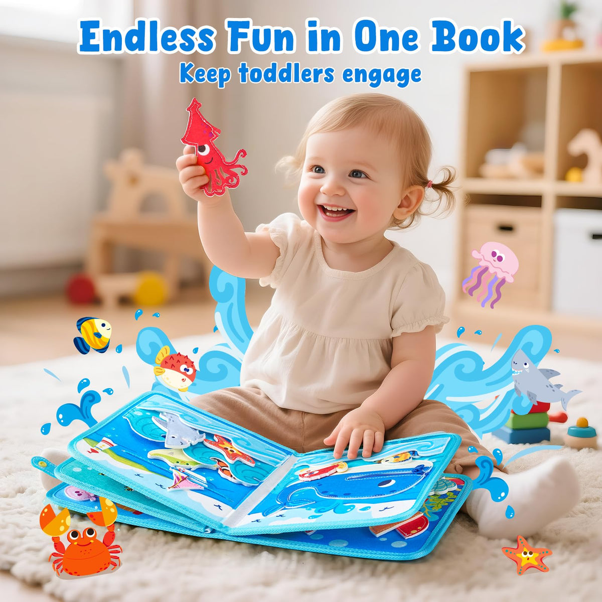 JoyCat Ocean Busy Book hide-seek-scene page sparks imagination while staying screen-free.