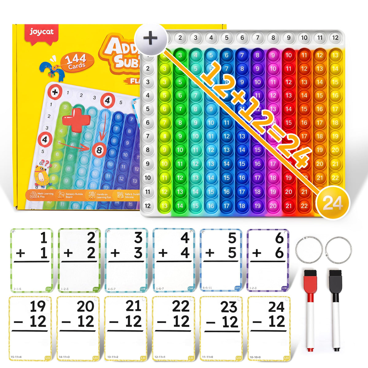 JoyCat Pop Math Board visually demonstrates counting and number relationships for early learners