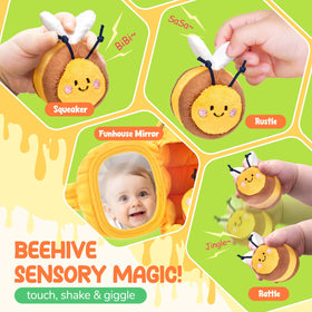 JoyCat Push-Pull Bees support fine motor skills
