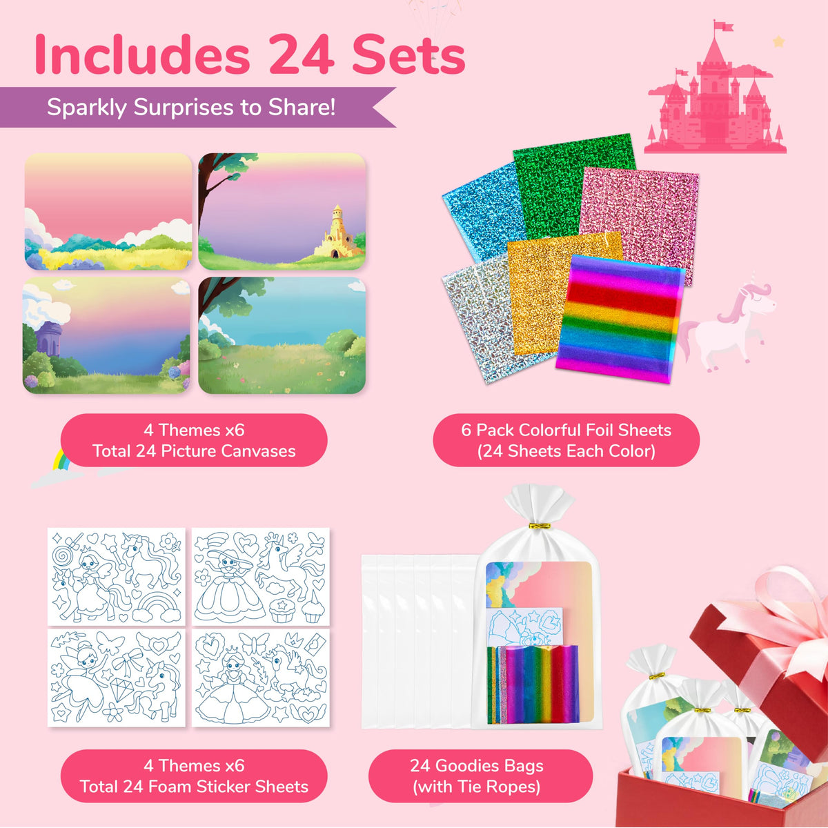 JoyCat rainbow land theme sticker scene sparks bright, joyful designs.