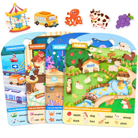 JoyCat reusable sticker book set cover, portable for on-the-go play.