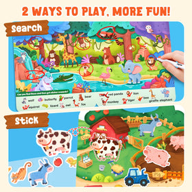 JoyCat mats inside, double-sided activity mats for engaging play.