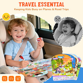 JoyCat travel activity kit, compact design for car trips.