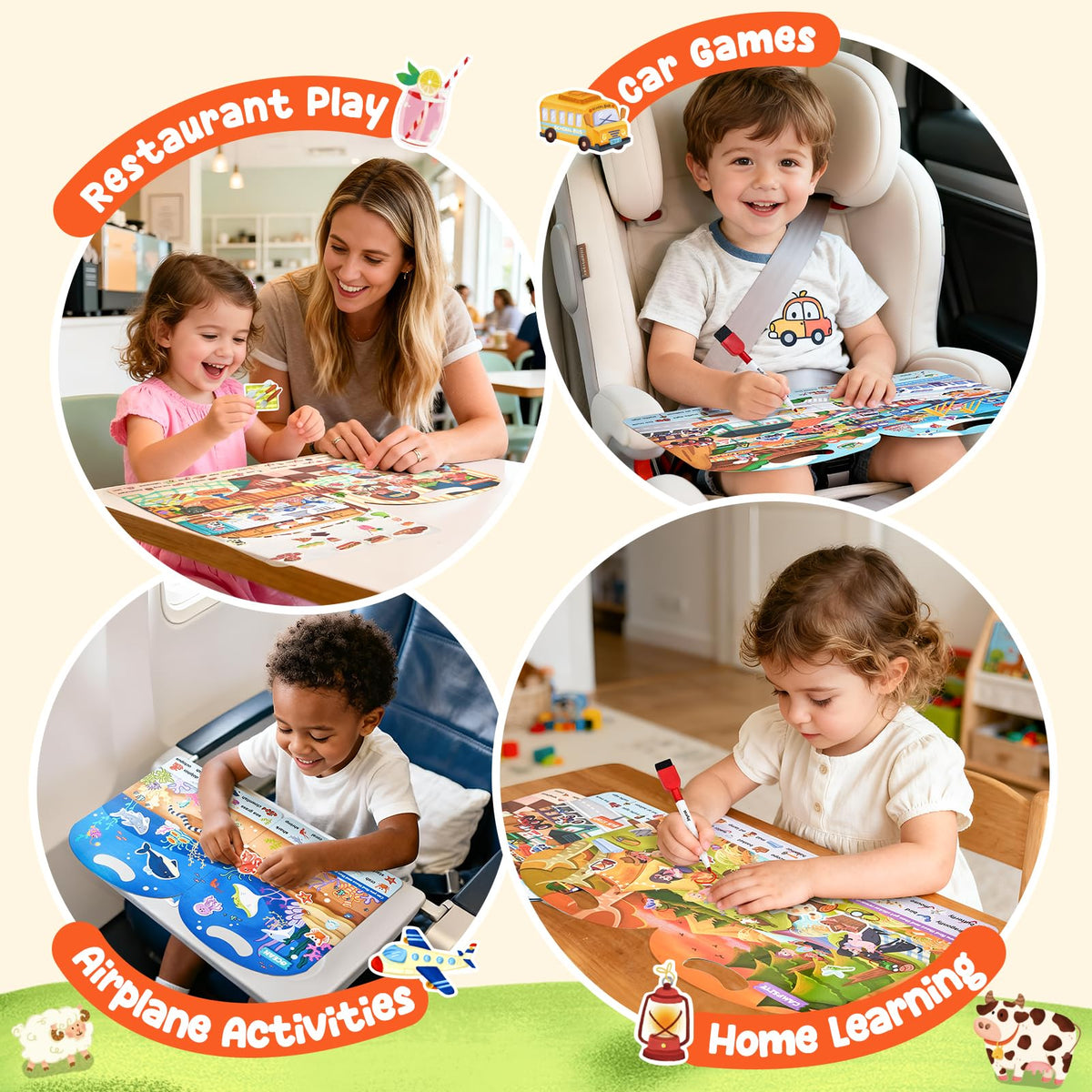 JoyCat wild-theme mats for imaginative exploration.