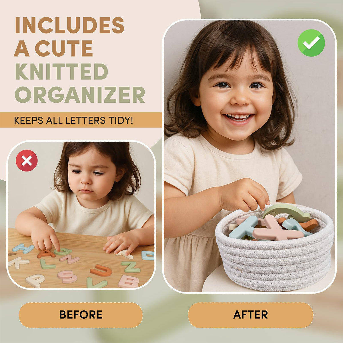 JoyCat letters feature safe rounded edges for confident handling.