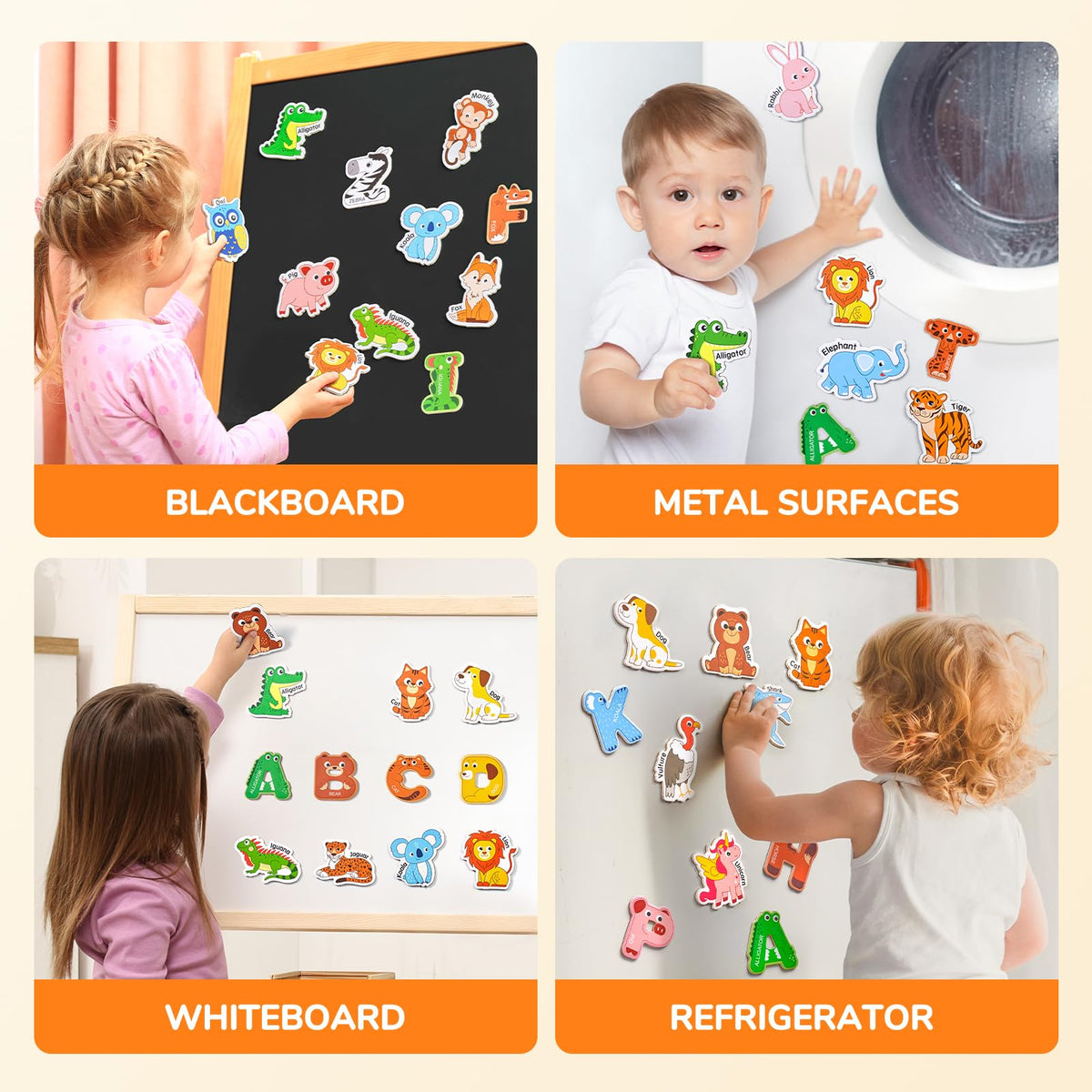 JoyCat magnets feature rounded edges for safe toddler play.