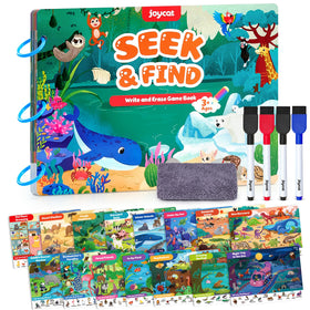 JoyCat Seek & Find Book cover — vibrant travel themes spark curiosity