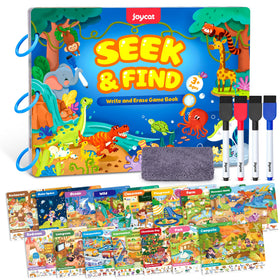 JoyCat Seek & Find Game Books cover with bright colors for on-the-go discovery
