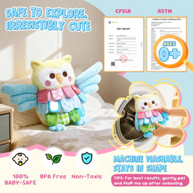 JoyCat Sensory Owl soft plush finish for cozy naps and cuddles