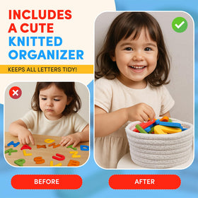 JoyCat set promotes recognition, spelling, color sorting, and coordination skills