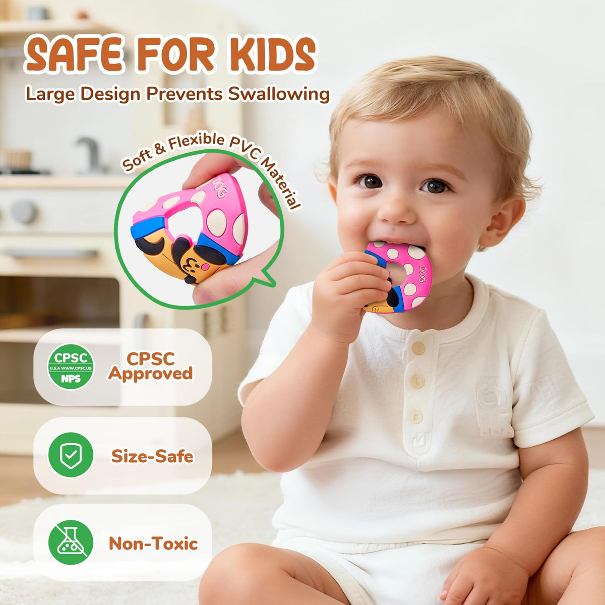 JoyCat soft PVC letters offer gentle, safe play for little hands.