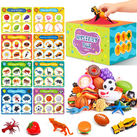 JoyCat sorting toy box close-up showing colorful shapes for tactile learning