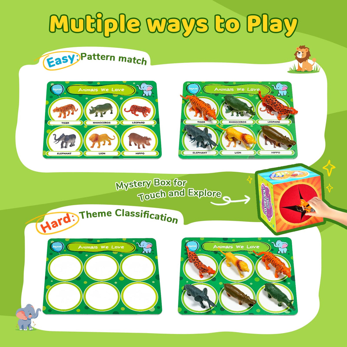 JoyCat sorting toys objects variety for early cognitive and language play