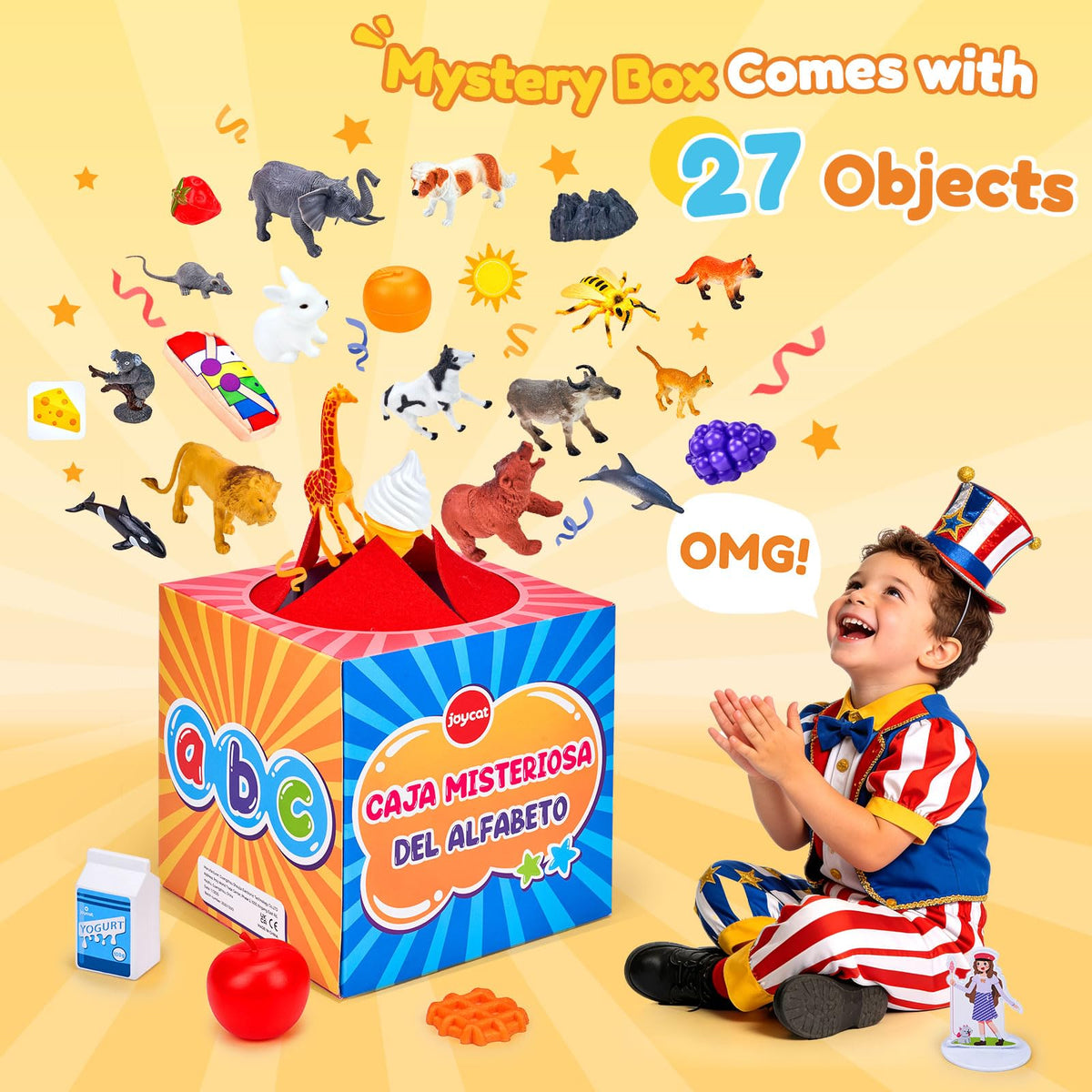 JoyCat double-sided letters board shows uppercase and lowercase sides for quick matching