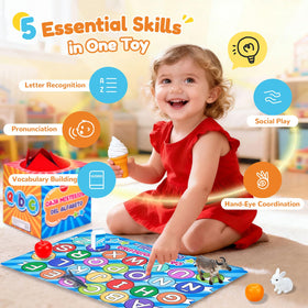 JoyCat sensory objects close-up paired with letters for multisensory learning