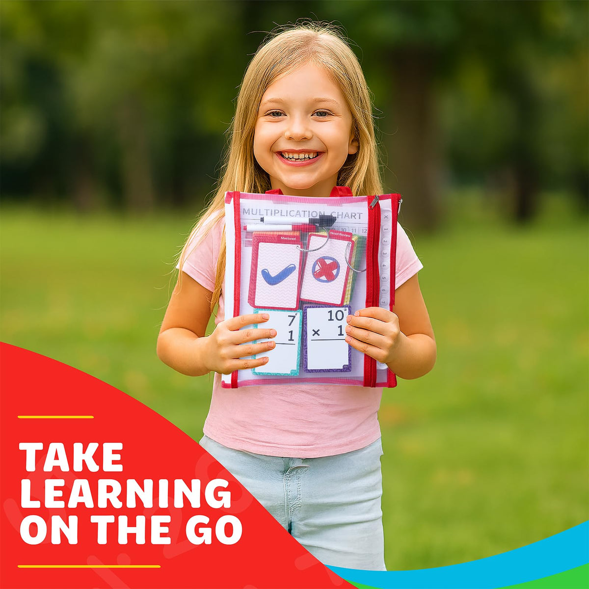 JoyCat storage bag keeps everything together for travel or classroom use.