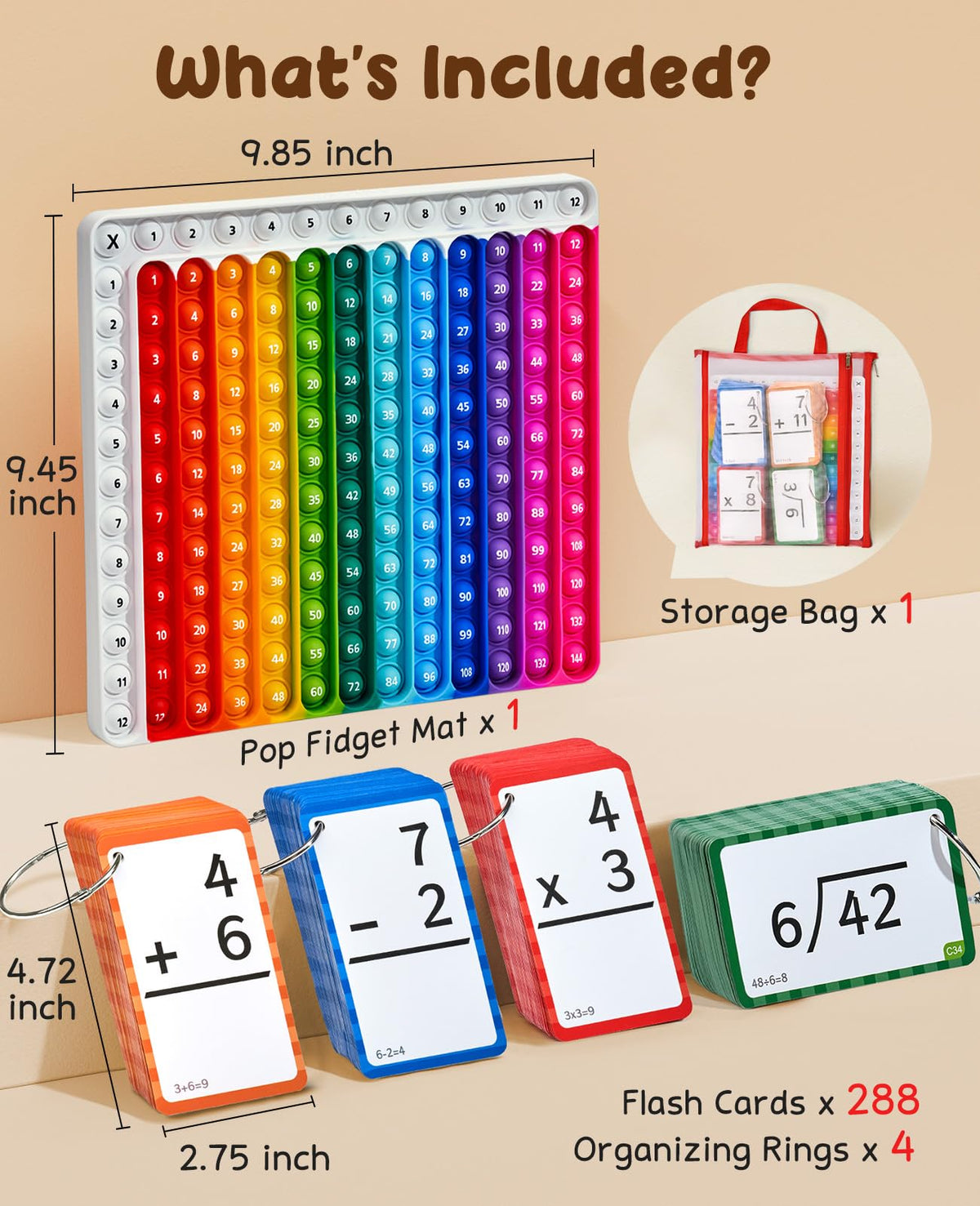 JoyCat storage bag makes on-the-go math practice easy and organized