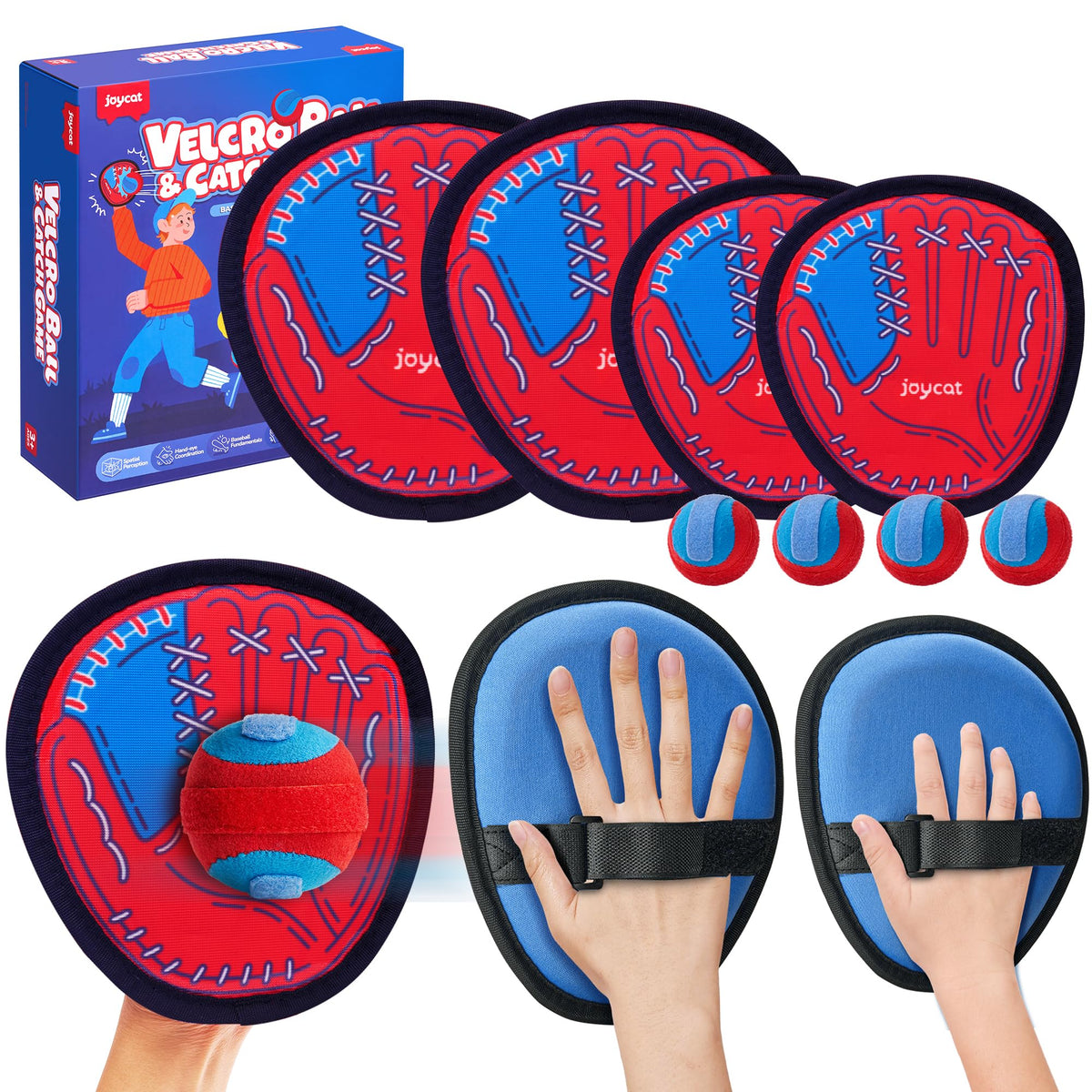 JoyCat Toss and Catch set — adult paddles for comfortable throws at the beach