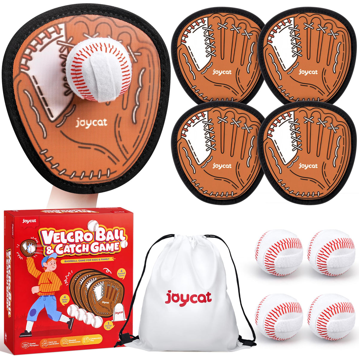 JoyCat paddles with soft grips for safe family play outdoors.