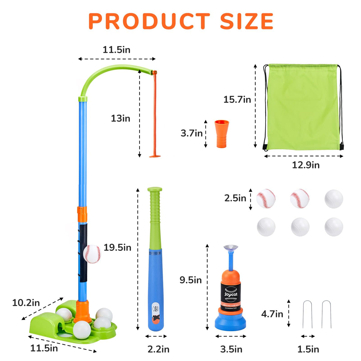 JoyCat weighted base and safe design stabilize play while kids swing.